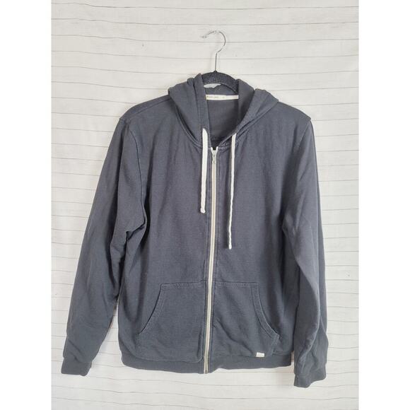 MARINE LAYER FULL ZIP HOODED SWEAT SHIRT IN BLACK, SZ MEDIUM - Picture 14 of 15